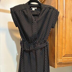 Monteau, Black and White Square Patterned Dress Size Small